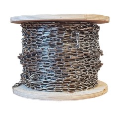 Цепь нержавеющая длиннозвенная горячеоцинкованная A2 2х22х8х22 мм DIN 5685-C